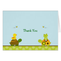 Frog Turtle Duck Thank You Note Cards cards