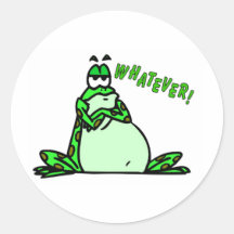 Frog whatever round sticker