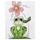 frog with pink flower personalized flyer