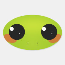 FrogBlush Oval Sticker