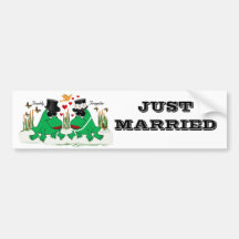 Frogette & Freddy Frog Bumper Stickers