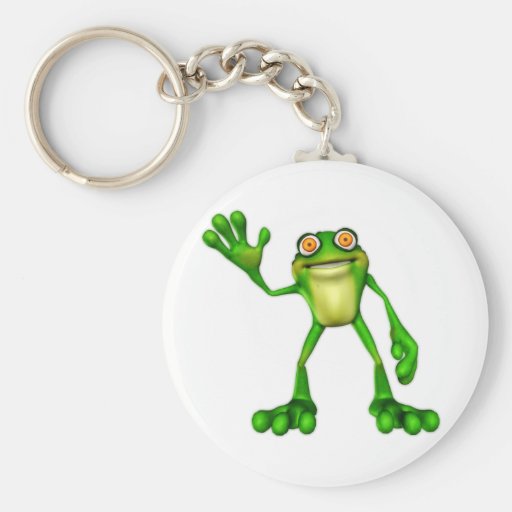 Froggie the Cute Cartoon Waving Frog Keychains