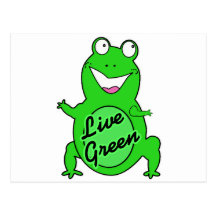 Froggie vert vivant cartes postales