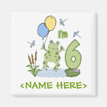 Froggy 6th Birthday Magnets