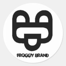 Froggy Brand Round Stickers