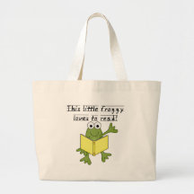 Froggy Loves to Read T-shirts and Gifts Bag