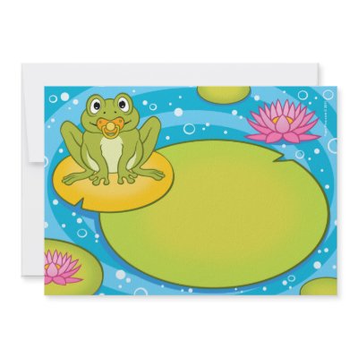 Froggy Pond Baby Shower Invitations by PaperPow