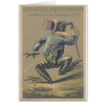 Froggy went a' courting greeting cards