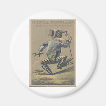 Froggy went a' courting refrigerator magnet