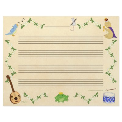 Frogs and Bunnies Music Manuscript Paper by Mozartini