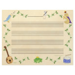 Frogs and Bunnies Music Manuscript Paper letterhead