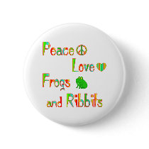 Frogs and Ribbits Pinback Button