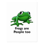 Frogs are people too postcard