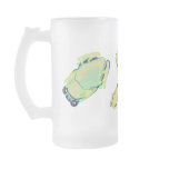 frogs on the glass mug