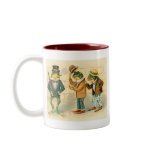 Frogs on the Street - Vintage Art Coffee Mugs