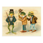 Frogs on the Street - Vintage Art postcards