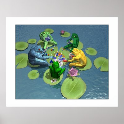 Frogs Playing Poker by frogdot
