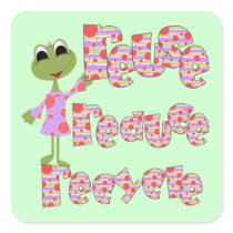 Frogs Reduce Reuse Recycle Tshirts and Gifts Square Stickers