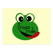 Frogs Rule T-shirts and Gifts Postcard