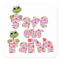Frogs Save Our Earth T-shirts and Gifts Sticker