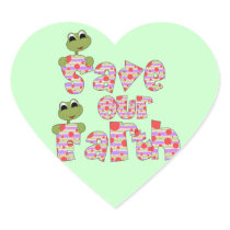 Frogs Save Our Earth T-shirts and Gifts Stickers