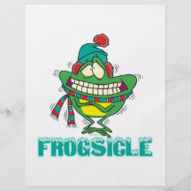 frogsicle funny frozen shivering frog personalized flyer