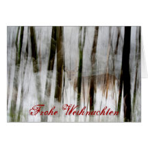 Frohe Weihnachten Deer Abstract Card