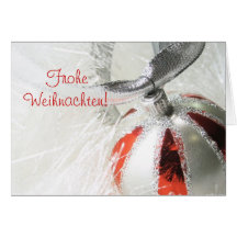 Frohe Weihnachten Ornament Design Greeting Cards