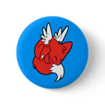 Frolicsome Flying Fox Pinback Button