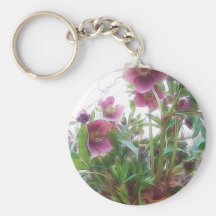 From Below - Garden Hellebore Plant Keychain