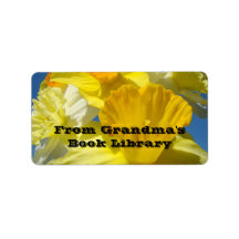 From Grandma's Book Lilbrary Daffodil Flowers Labels