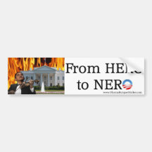 'From Hero to Nero' Bumper Sticker