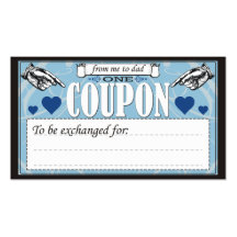 From Me To Dad - One Coupon Business Card