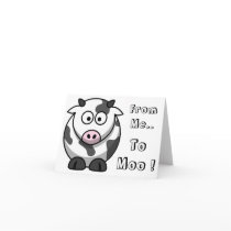 From Me.. To Moo! Note Card
