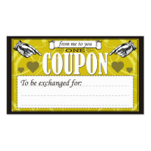 From Me To You - One Coupon Business Card