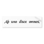 From one person, learn all people bumper stickers