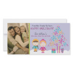 From Our Family Custom Holiday Photocard (lilac)