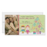 From Our Family Custom Holiday Photocard (mint) Customized Photo Card