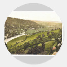 From Symonds Yat, Whitchurch, England classic Phot Round Stickers