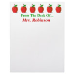 From The Desk Of... Custom Apples Stationery Letterhead