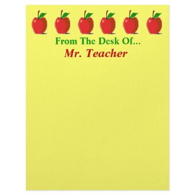 From The Desk Of... Custom Apples Stationery by mvdesigns