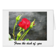 From the desk of: _____ greeting card