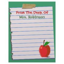 From The Desk Of...Teacher Letterhead Stationery