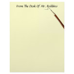 From The Desk Of ?? With Pencil Stationery letterhead