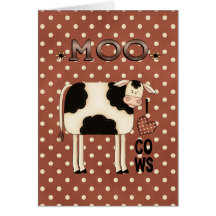 From the Farm Moo I Love Cows Greeting Card