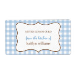 From the kitchen of blue gingham custom label