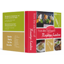 From the kitchen of red custom photo family chef 3 ring binders