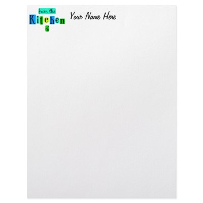From the Kitchen of Retro Blues Custom Letterhead by momsretro