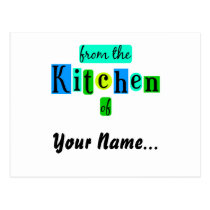 From the Kitchen of Retro Blues Recipe Card postcards
