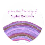 "From the Library Of" rainbow bookplate sticker